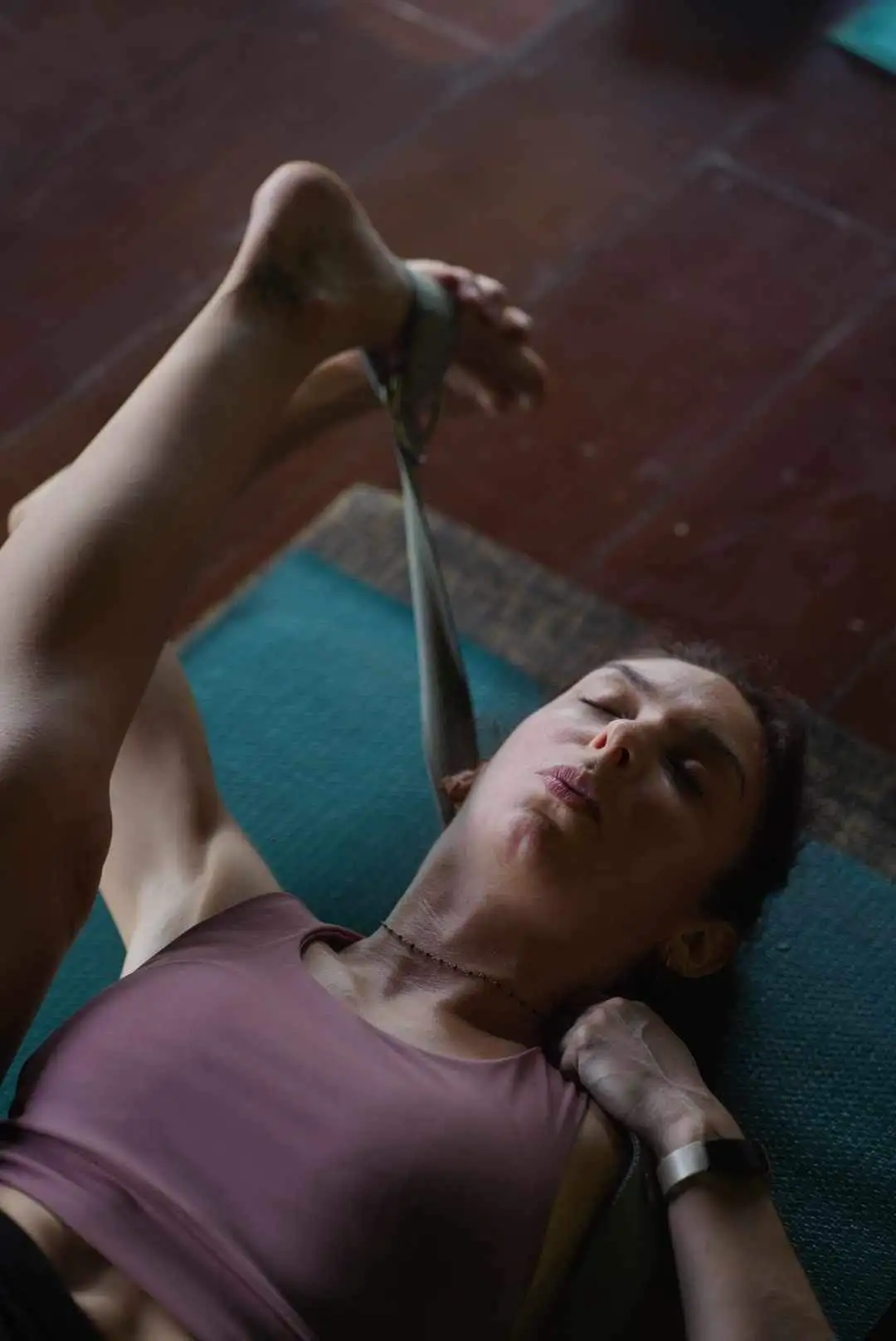 Cours de souplesse pendant la retraite